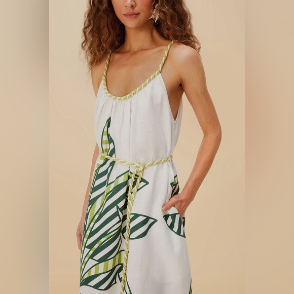 Farm Rio: Off-White Banana Tree Euroflax™
Premium Linen Maxi Dress - Picture 3 of 9